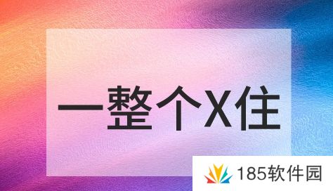 网络用语一整个X住是什么梗