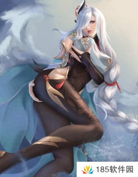 原神申鹤享受流口水图片