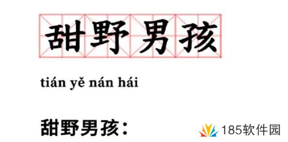 网络用语甜野男孩是什么梗